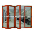 деревянный цвет 2.0 мм алюминиевая складная дверь противомоскитная сетка